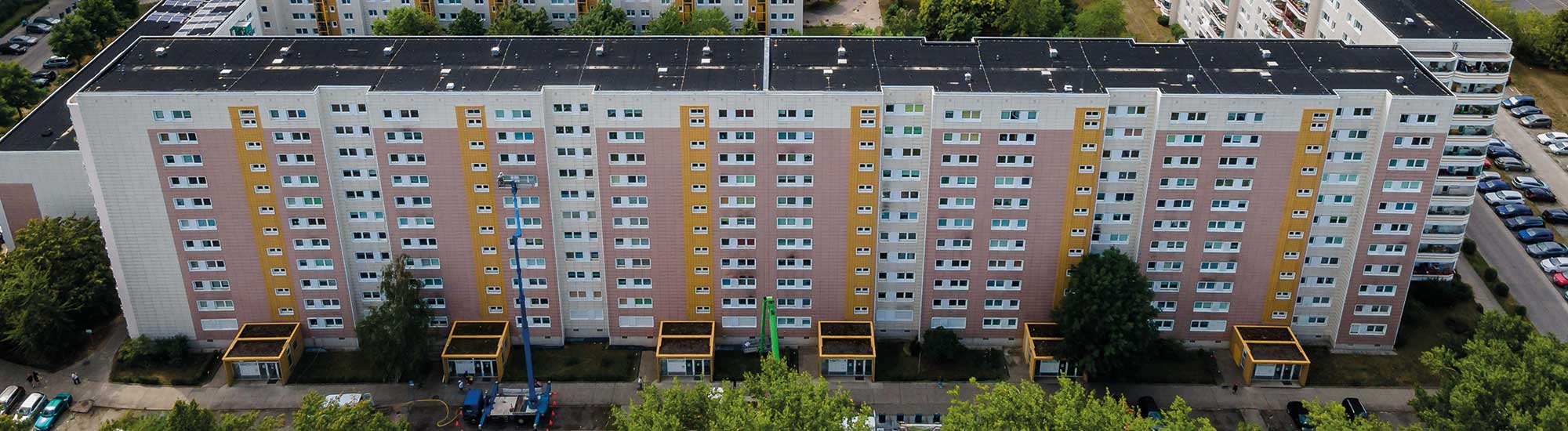 Von der Pauschalfestpreisgarantie profitiert: Ein Wohnblock des Wohnungsunternehmens Neues Berlin.